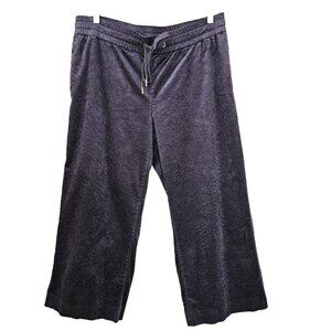 Raffaello Rossi Pants Women 44 L Gray Cropped Wide Leg Microcords Camilla 6/8 O